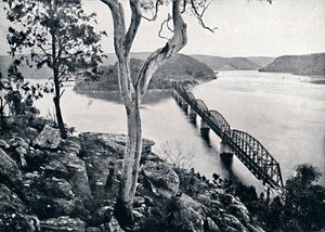 Rzeka i most Hawkesbury, ok. 1900. autorstwa Unbekannt