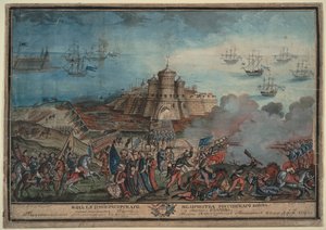 Cesarska Armia Rosyjska przed tureckim portem Ochakov, 1790 autorstwa Unbekannt