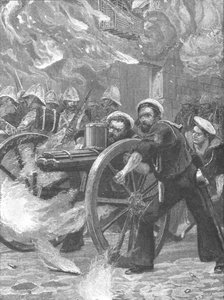 Powstanie pod rządami Arabiego Paszy, 1882: Niebieskie kurtki oczyszczają ulice..., 1901. autorstwa Unbekannt