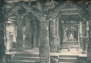 Wnętrze świątyni Jain na górze Abu w Rajputanie, c1903, 1904 autorstwa Unbekannt