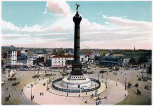 Kolumna Lipcowa na Place de la Bastille, Paryż, ok. 1900 autorstwa Unbekannt