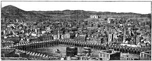 Meczet Kaaba, Masjid al-Haram, Mekka, 1877 r. autorstwa Unbekannt