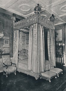 Sypialnia Królów w Knole. Łóżko wykonane dla Jakuba I, 1928 autorstwa Unbekannt