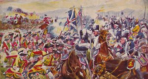 Królowie posiadają lekką piechotę Yorkshire. Bitwa w Rosefields pod Minden, 1759, 1939 autorstwa Unbekannt