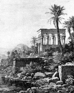Kiosk, Świątynia Philae, Egipt, 1881 r. autorstwa Unbekannt
