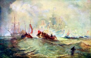 Lądowanie Wilhelma Orańskiego w Torbay, 1688, ok. 1920 autorstwa Unbekannt
