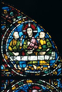 Ostatnia Wieczerza, witraż, Katedra w Chartres, Francja, 1194-1260 autorstwa Unbekannt