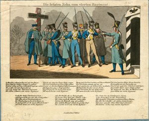 Ostatnia dziesiątka 4 Pułku, 1831 autorstwa Unbekannt
