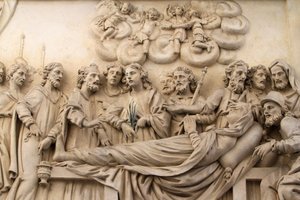 Życie Dziewicy, Dom Dziewicy, Santa Casa, Replika Świętego Domu, Kościół Matki Boskiej Loretańskiej, Praga., Czechy autorstwa Unbekannt
