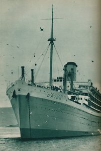 Majestat wielkiego liniowca – Orion na kotwicy, 1937 autorstwa Unbekannt