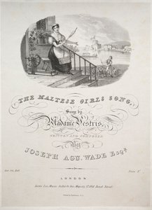 Piosenka maltańskich dziewcząt, 1800. autorstwa Unbekannt