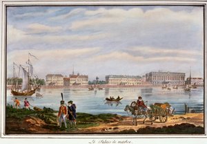Pałac Marmurowy i Nabrzeże Newy, Sankt Petersburg, Rosja, 1822 autorstwa Unbekannt