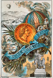 Bracia Montgolfier, francuscy pionierzy baloniarstwa, lata 90. XIX wieku. autorstwa Unbekannt