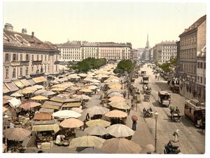 Naschmarkt, Wiedeń autorstwa Unbekannt