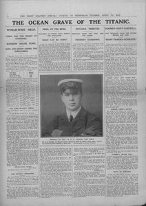 Ocean Grave of the Titanic i zdjęcie Jacka Phillipsa, 20 kwietnia 1912. autorstwa Unbekannt