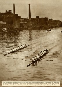 The Oxford and Cambridge Boat Race, Londyn, 1923, 1935. autorstwa Unbekannt