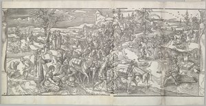 Przejazd karawany z fryzu Ces Moeurs et fachons de faire de Turcz Customs ..., 1553. autorstwa Unbekannt
