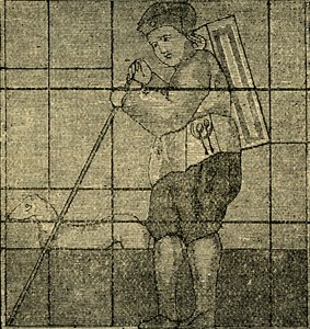 Pedlar i jego pies, dawniej w kościele Lambeth, c1878. autorstwa Unbekannt