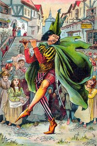 Pied Piper odprowadzający dzieci Hamelina, ok. 1899 r. autorstwa Unbekannt