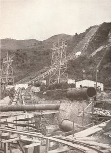 Rury w Ribeirao das Lajes: Rio Light and Power Works, 1914 autorstwa Unbekannt