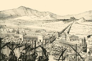 Pireus z długimi ścianami, odrestaurowany, 1890. autorstwa Unbekannt