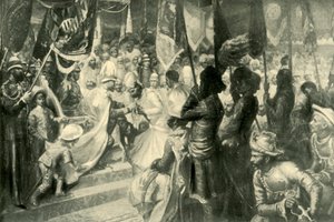 Książę Walii wręcza Order Gwiazdy Indii w Kalkucie, 1901. autorstwa Unbekannt