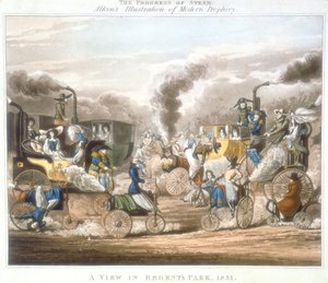 Postęp Steam. Widok w Regents Park, 1831, 1828 autorstwa Unbekannt