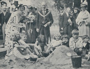 Królowa otwiera plac zabaw dla dzieci, 1936, 1937. autorstwa Unbekannt