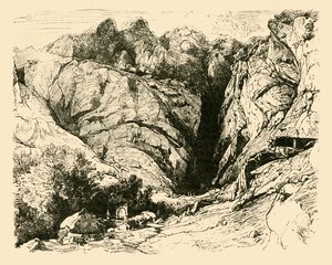 Wąwóz w Delfach, scena odrzucenia Galów, 1890. autorstwa Unbekannt
