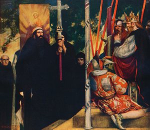 Przyjęcie św. Augustyna przez Ethelberta, 1912 autorstwa Unbekannt