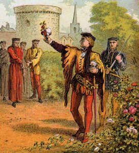 Czerwone i białe róże, XV w., ok. 1850 r. autorstwa Unbekannt