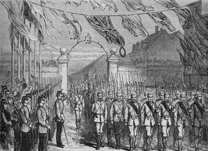 Powrót wojsk z Ashantee, ok. 1880 autorstwa Unbekannt