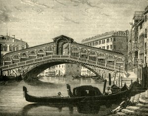 Rialto, Wenecja, 1890. autorstwa Unbekannt