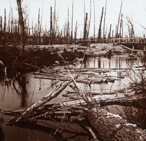 Rzeka Ailette, północna Francja, c1914-c1918 autorstwa Unbekannt