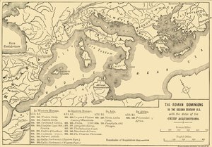 Panowania rzymskie w II wieku p.n.e. z datami Naczelnych Akwizycji, 1890. autorstwa Unbekannt