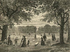 Okrągły staw, ogrody Kensington, ok. 1876 r. autorstwa Unbekannt