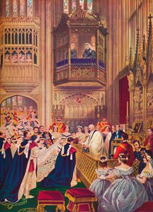 Ślub królewski, kaplica św. Jerzego, Windsor, 10 marca 1863 r. 1910 autorstwa Unbekannt