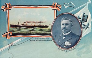 Kaiser Wilhelm der Grosse SS i kapitan Otto Cuppers, ok. 1905. autorstwa Unbekannt