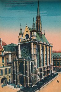 Kaplica Święta Sainte-Chapelle, Paryż, ok. 1920 r. autorstwa Unbekannt