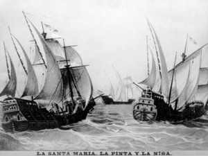 Santa Maria, pinta i Nina, XV wiek, lata 20. autorstwa Unbekannt