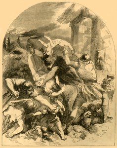 Siostra króla Sweyna zamordowana w ogólnej masakrze Duńczyków przez Sasów 1002, ok. 1890 r. autorstwa Unbekannt