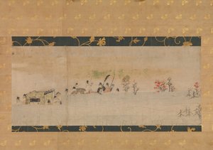 Sumiyoshi Sumiyoshi Monogatari Picture Scroll, 13. linia Tsury. autorstwa Unbekannt
