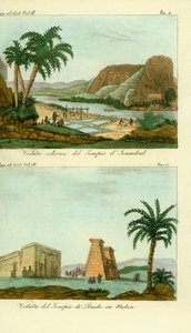 Świątynia Ramzesa II w Abu Simbel (Izambuł), Nubia i Świątynia Tota w Dakka, Nubia autorstwa Unbekannt