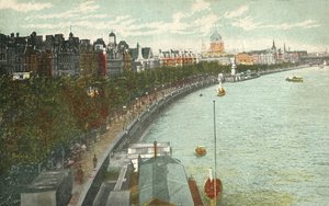 Nabrzeże Tamizy, Londyn, ok. 1915. autorstwa Unbekannt