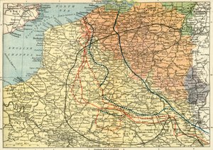 „Teatr wojny na froncie zachodnim”, ok. 1920 r. autorstwa Unbekannt