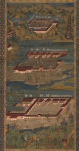 Trzy Święte Sanktuaria w Kumano: Kumano Mandala, c. 1300. autorstwa Unbekannt
