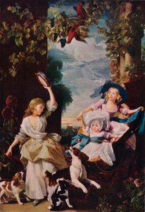 Trzy najmłodsze córki Jerzego III, 1785, 1937 autorstwa Unbekannt