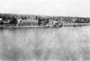 Rzeka Tygrys z 31. brytyjskiego szpitala ogólnego, Bagdad, Mezopotamia, I wojna światowa, 1918 autorstwa Unbekannt