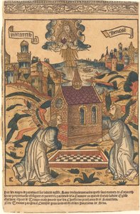 Przewóz Świętego Domu w Loreto, 1494. autorstwa Unbekannt