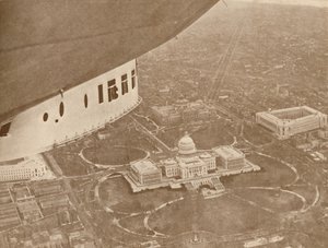 Amerykański sterowiec Los Angeles w locie nad Waszyngtonem, 1927 autorstwa Unbekannt